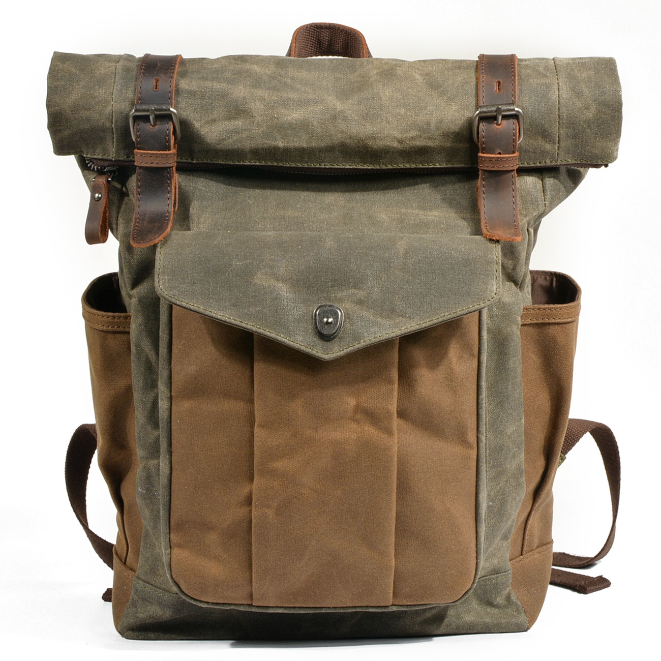 Roll top backpack