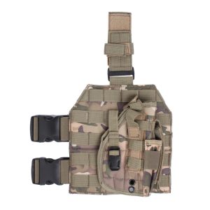 Tactical Pistol leg bag amy green and brown color for gun