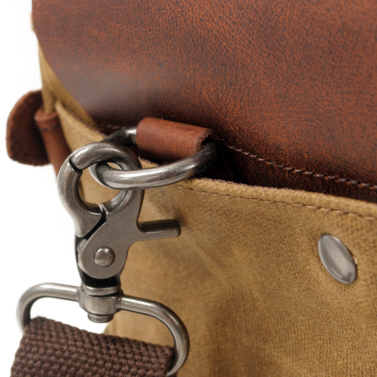 Leather canvas briefcase bag for men or unisex - Image 3