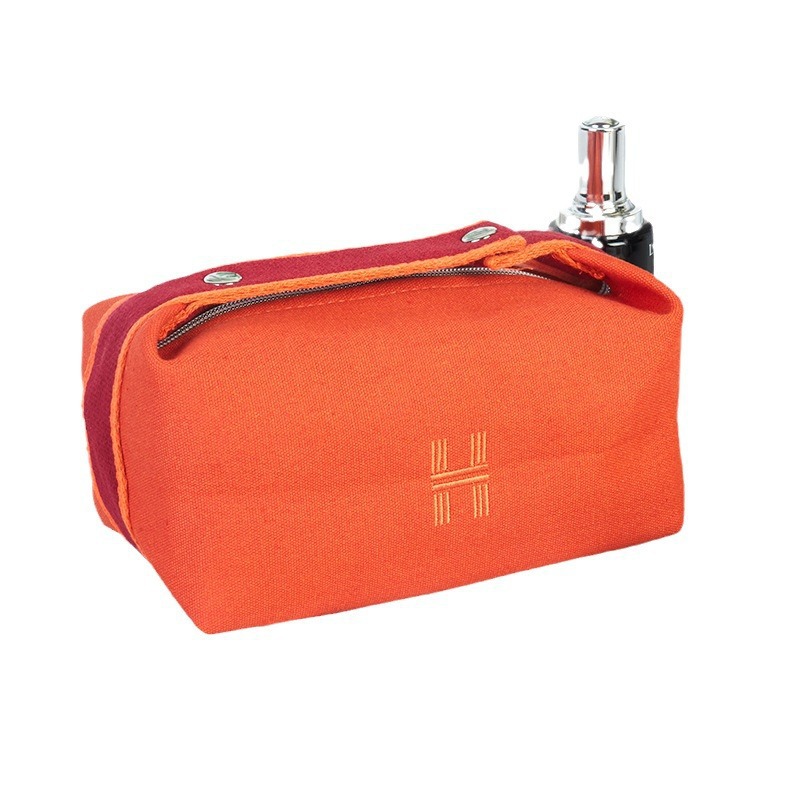 orange makeup pouch for women