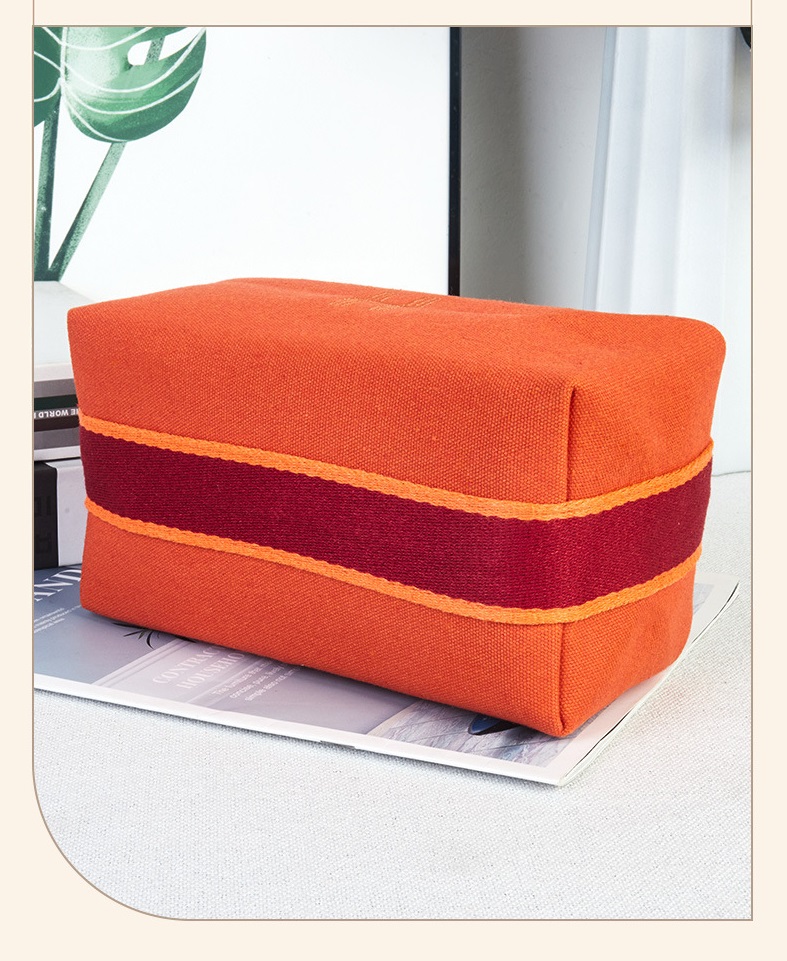 Canvas cosmetic bag blank,personalized makeup pouch zipper on top - Image 3