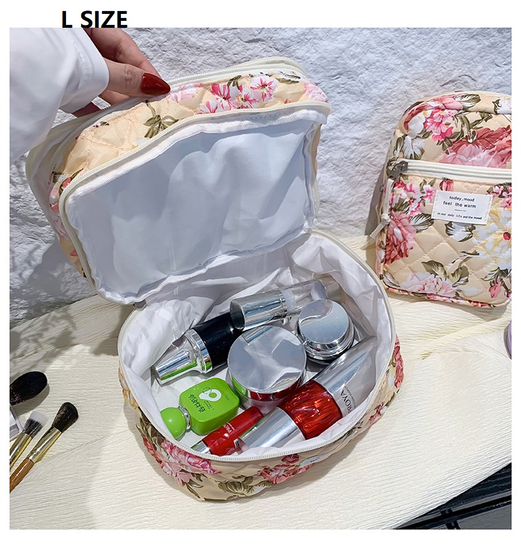 quilted cosmetic bag large size