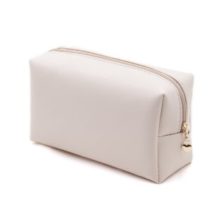 white cheap makeup bag