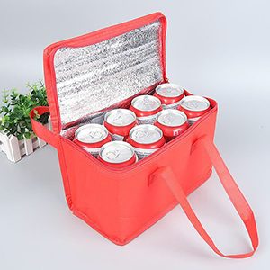 orange promo cooler tote bag for beer and fruit